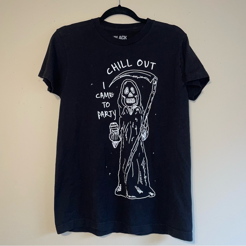 Grim reaper party guy shirt